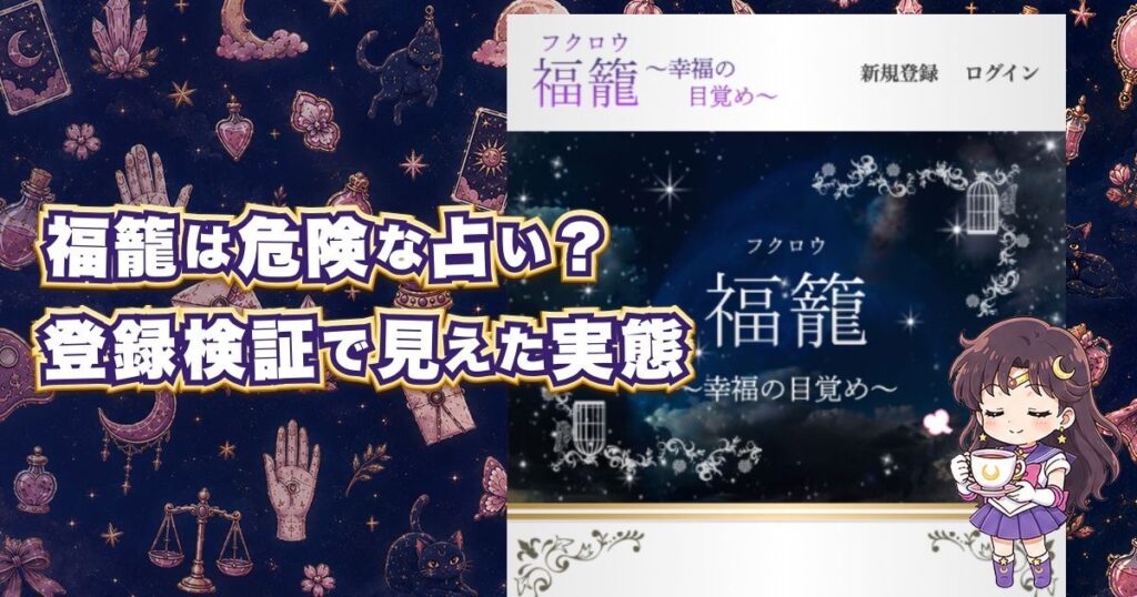 福籠(フクロウ)の占いサイトは危険なのか、口コミ評判や鑑定師の実態を調査した記事のアイキャッチ画像