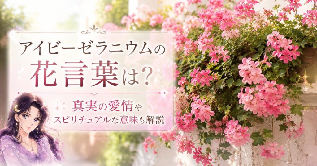 アイビーゼラニウムの花言葉は？真実の愛情やスピリチュアルな意味も解説