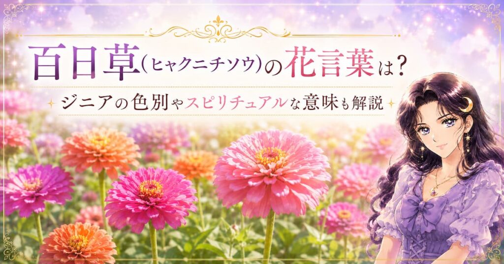 百日草(ヒャクニチソウ)の花言葉は？ジニアの色別やスピリチュアルな意味も解説