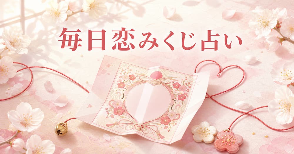 毎日恋みくじ占い｜今日の恋愛運を無料で引く