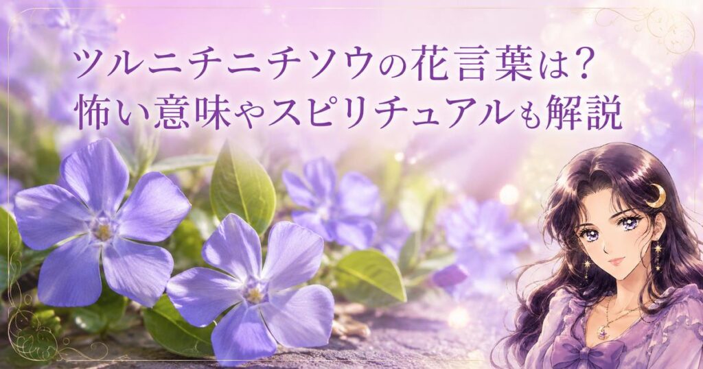 ツルニチニチソウの花言葉は？怖い意味やスピリチュアルも解説