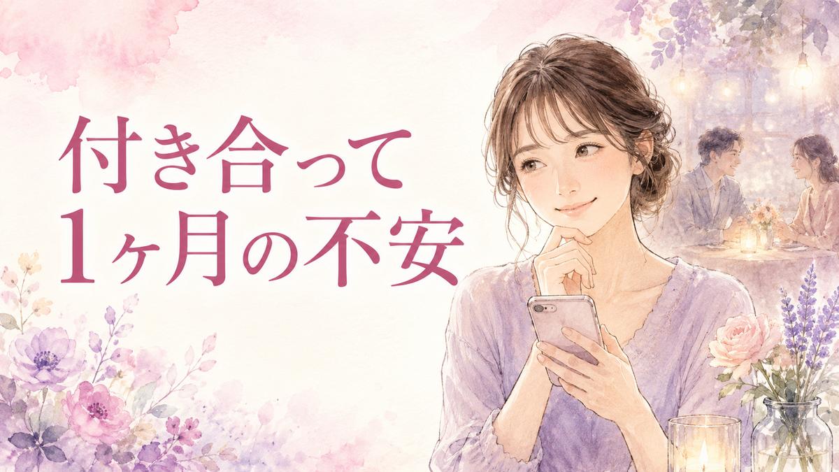 付き合って1ヶ月の恋人との距離感について考える女性