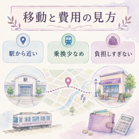 初デートの移動と費用を確認するポイントをまとめた図解