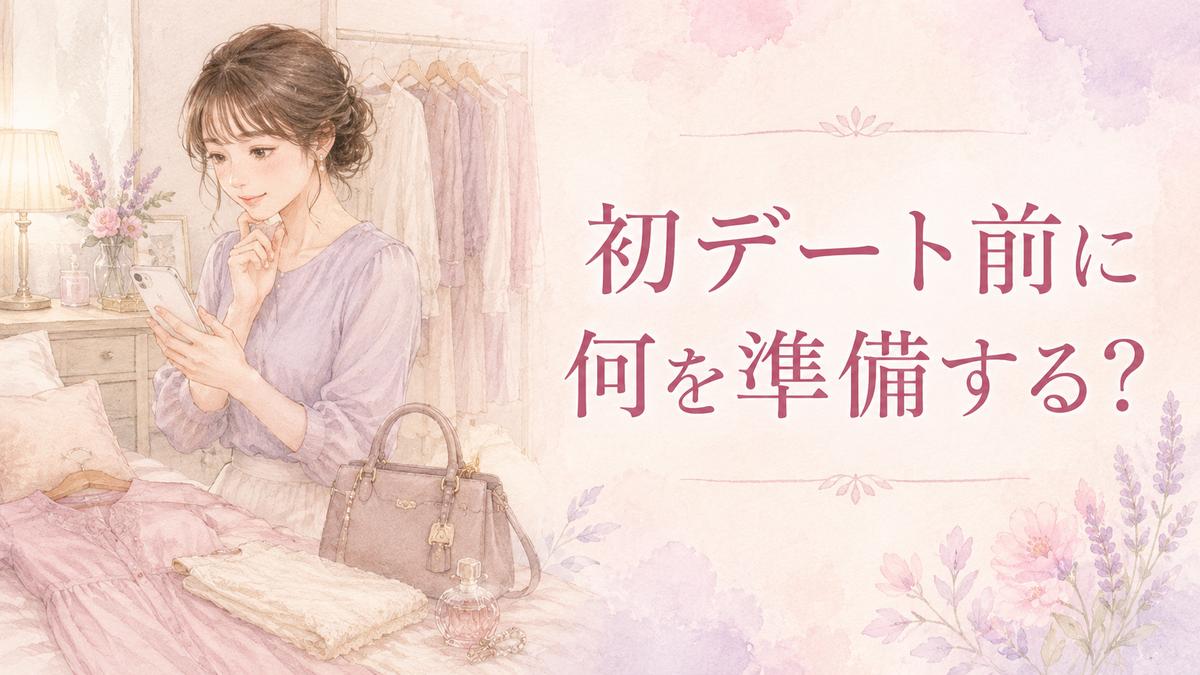初デート前に服やバッグを準備しながら少し緊張している女性