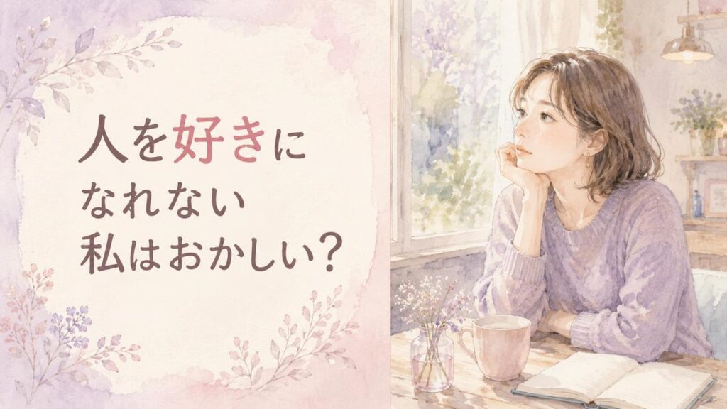 恋愛感情が分からず静かに自分の気持ちを考える大人の女性