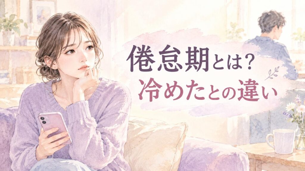 恋人への気持ちが倦怠期なのか冷めたのか悩む女性