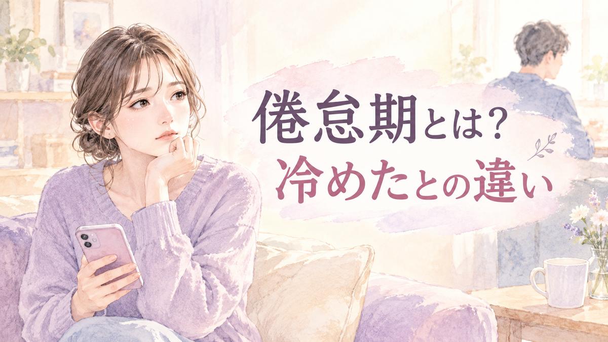 恋人への気持ちが倦怠期なのか冷めたのか悩む女性