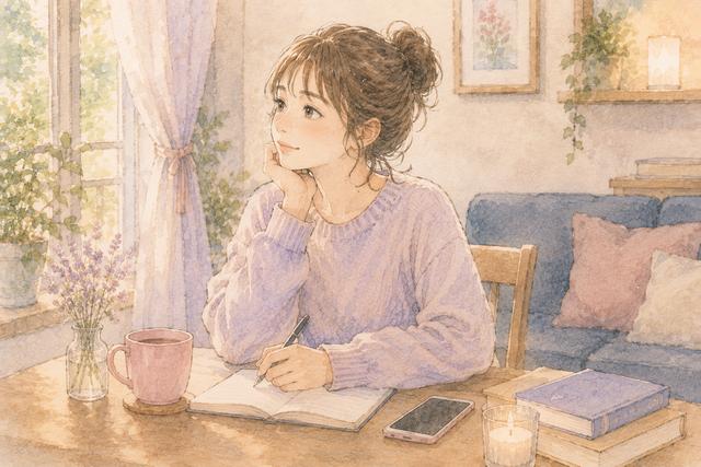 告白の返事を待ちながら自分の日常を過ごす女性