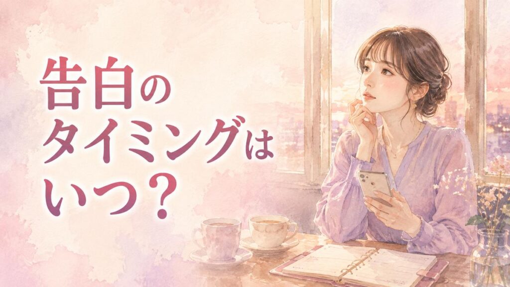 好きな人への告白のタイミングに迷いながら、二人の関係を考える大人の女性