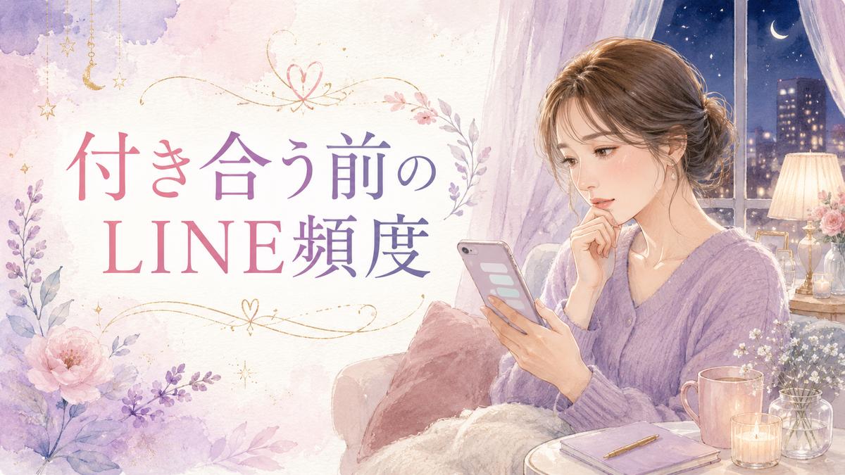 付き合う前のLINE頻度に悩みながらスマホを見る女性