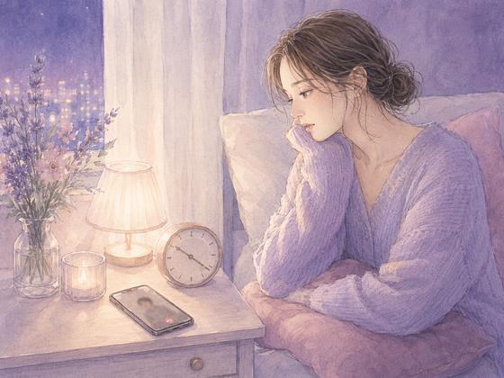 ビデオ通話を終えたあと一人の部屋で寂しさを感じる女性