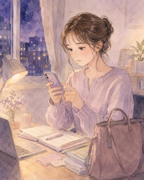 忙しい週を恋人へ短いメッセージで伝える女性