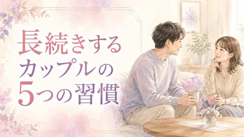 穏やかに会話しながら過ごす大人のカップル