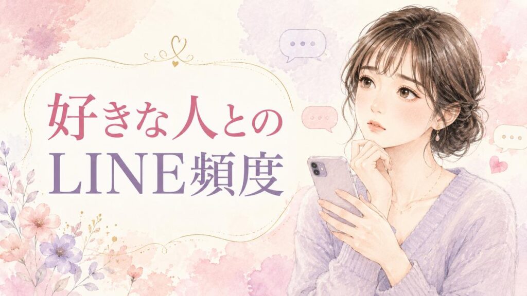 好きな人とのLINE頻度に迷いながらスマートフォンを見る女性