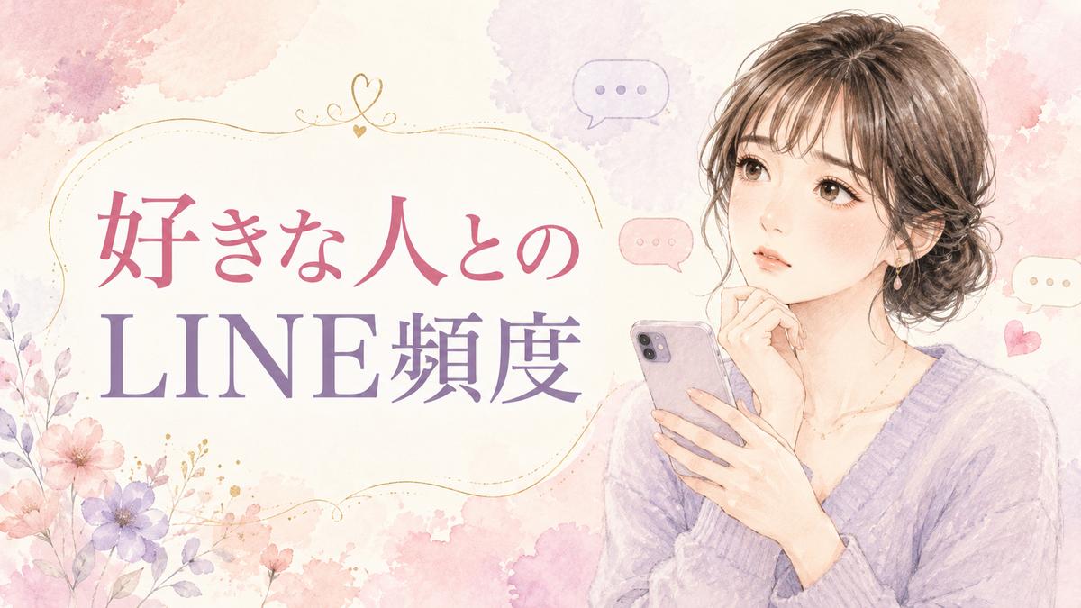 好きな人とのLINE頻度に迷いながらスマートフォンを見る女性