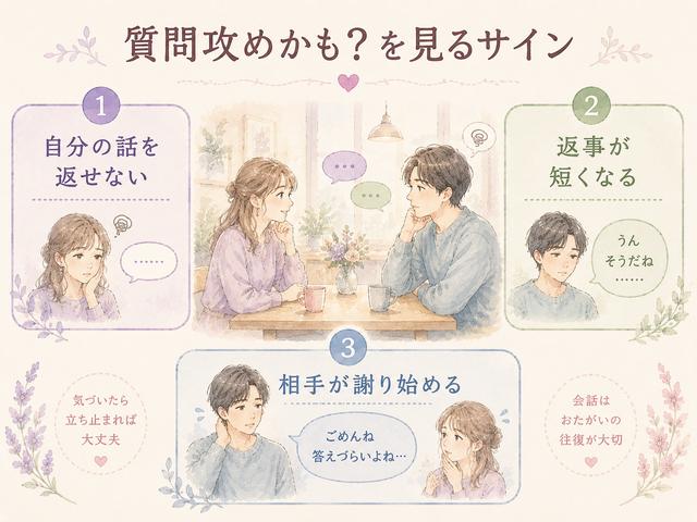 好きな人への質問が質問攻めになっていないか確認する3つのサイン