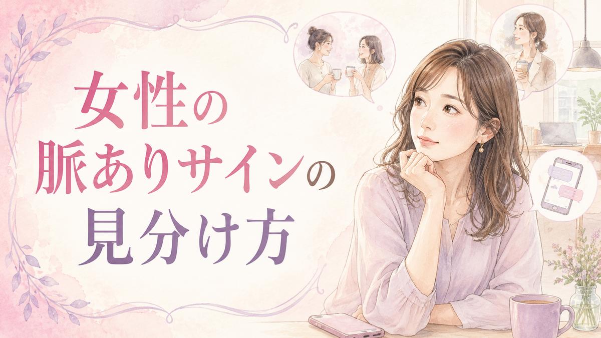 気になる女性との会話やLINEを思い返しながら脈ありサインを考える恋愛コラムのイラスト