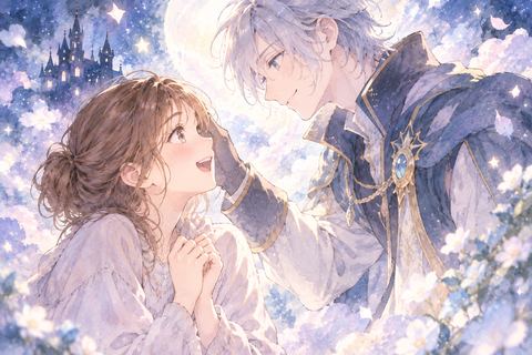 好きなアニメキャラに会えて喜ぶ女性