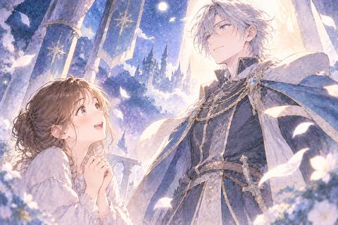 憧れのアニメキャラを見上げる女性