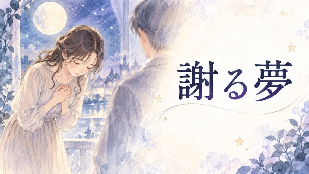 夢の中で誰かに謝る女性と淡い月明かり