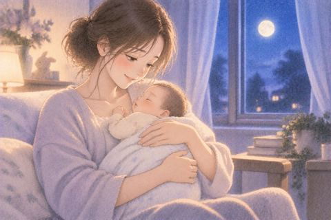 赤ちゃんを胸元でしっかり抱く女性の夢