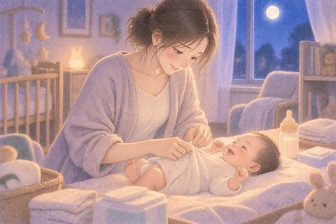 赤ちゃんの着替えや世話を続ける女性の夢