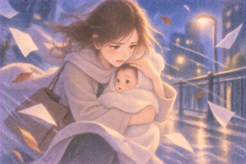 危険から赤ちゃんをかばう女性の夢