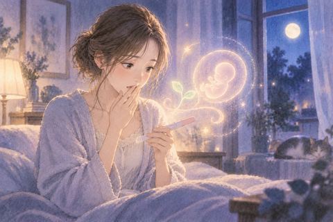 赤ちゃんができたと知り静かに驚く女性の夢