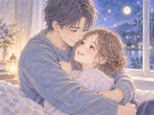 好きな男性に正面から優しく抱きしめられる女性