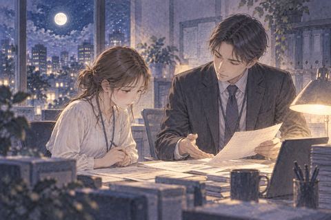 職場で先輩から仕事を教えられながら注意を受ける人物の夢