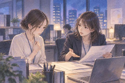 職場で同僚から仕事のことで注意される人物の夢