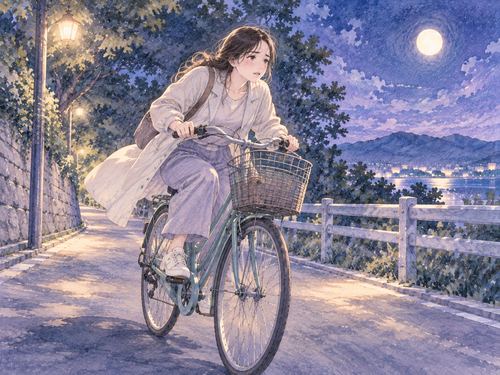 重いペダルを懸命にこいでもなかなか進まない自転車の人物