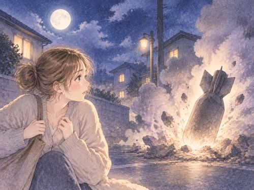 近くに落ちた爆弾の象徴的な夢