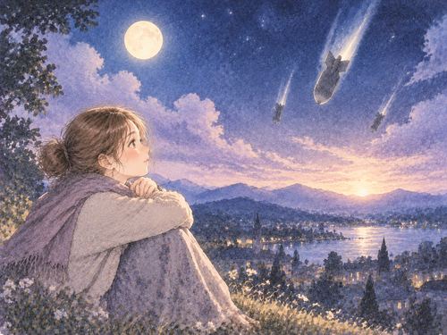 遠くの爆弾を見る人物の夢