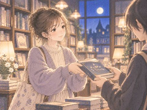 大切な本を相手へ貸す女性