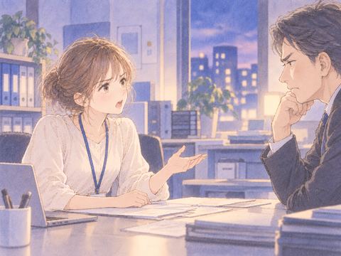 苦手な上司へ不満をぶつける女性