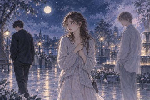 二人の男性の間で迷う女性と離れていく彼氏の夢
