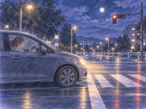 ブレーキを踏んでも停止線を少し越えてしまう車の夢