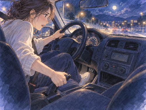 サイドブレーキを引いても止まらない車の夢