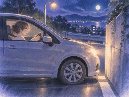 障害物の手前でぎりぎり止まった車の夢