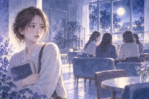 夢の中で友達の輪から少し離れて立ち、寂しそうに見つめる人物