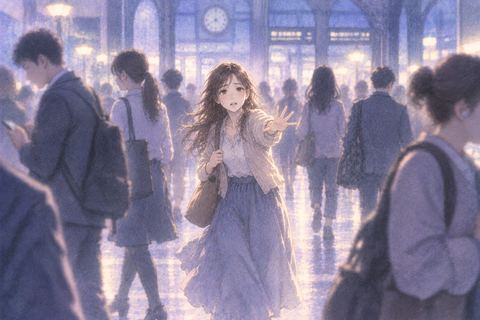 人のいる場所で助けを求めても誰も振り向かず、一人で立つ人物