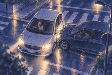 横から別の車にぶつけられる夢