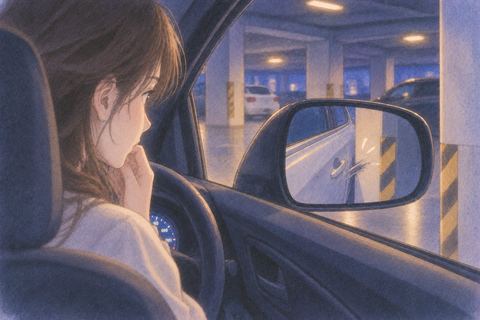 駐車中に車体を柱へ少し擦る夢