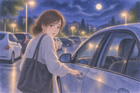 他人の車へ乗り込もうとしてためらう人物の夢