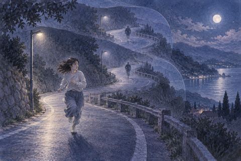 似た追跡場面が重なって見える夢の中の人物