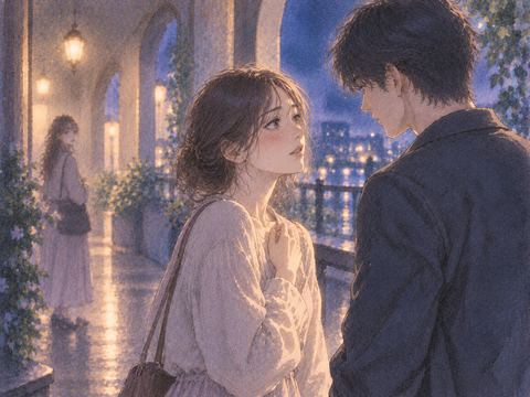 友達の恋人と向き合いながら戸惑う人物の夢の場面