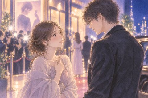 華やかな人物と特別な場所で向き合う女性の夢の場面