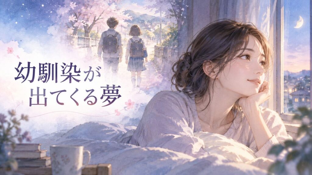 夢から目覚めた女性と幼馴染の面影