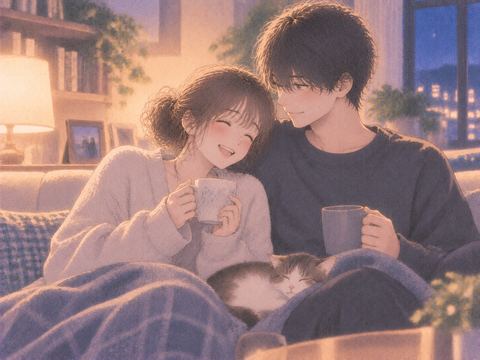 結婚後の穏やかな暮らしをする幼馴染二人